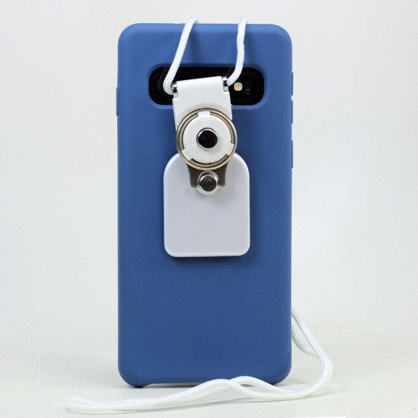 Wholesale Universal 2 in 1 Cell Phone Necklace Strap with Ring Stand Holder (White)
